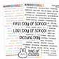 School Events Planner Stickers | NYP-32