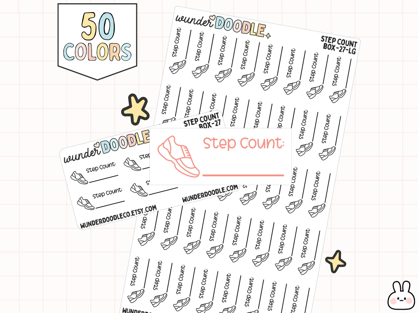 Step Count Planner Stickers | BOX-027