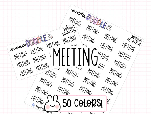 Meeting Planner Stickers | SC-017