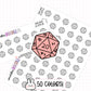D20 Dice Planner Stickers | IC-079