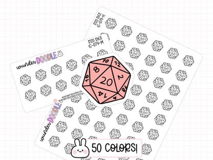 D20 Dice Planner Stickers | IC-079