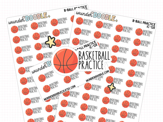 Basketball Practice Planner Stickers | IC-128