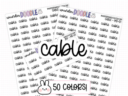 Cable Planner Stickers | MS-01