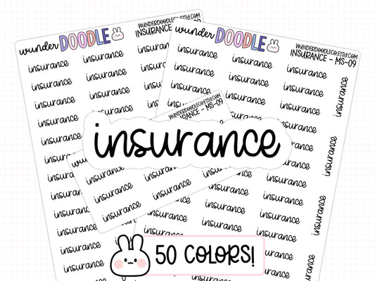 Insurance Planner Stickers | MS-09