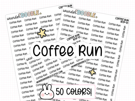 Coffee Run Planner Stickers | NYP-01