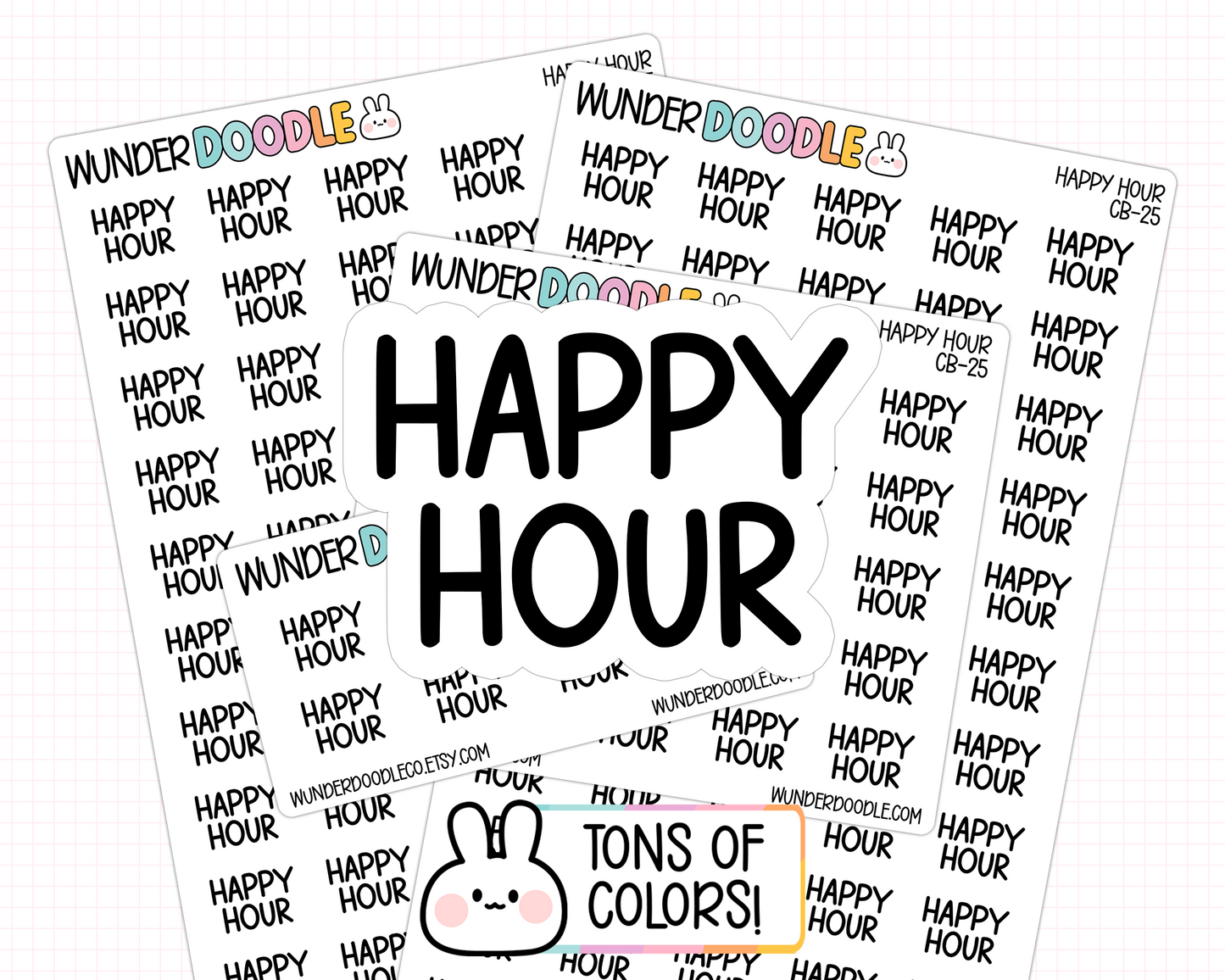 Happy Hour Planner Stickers | CB-25