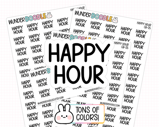 Happy Hour Planner Stickers | CB-25