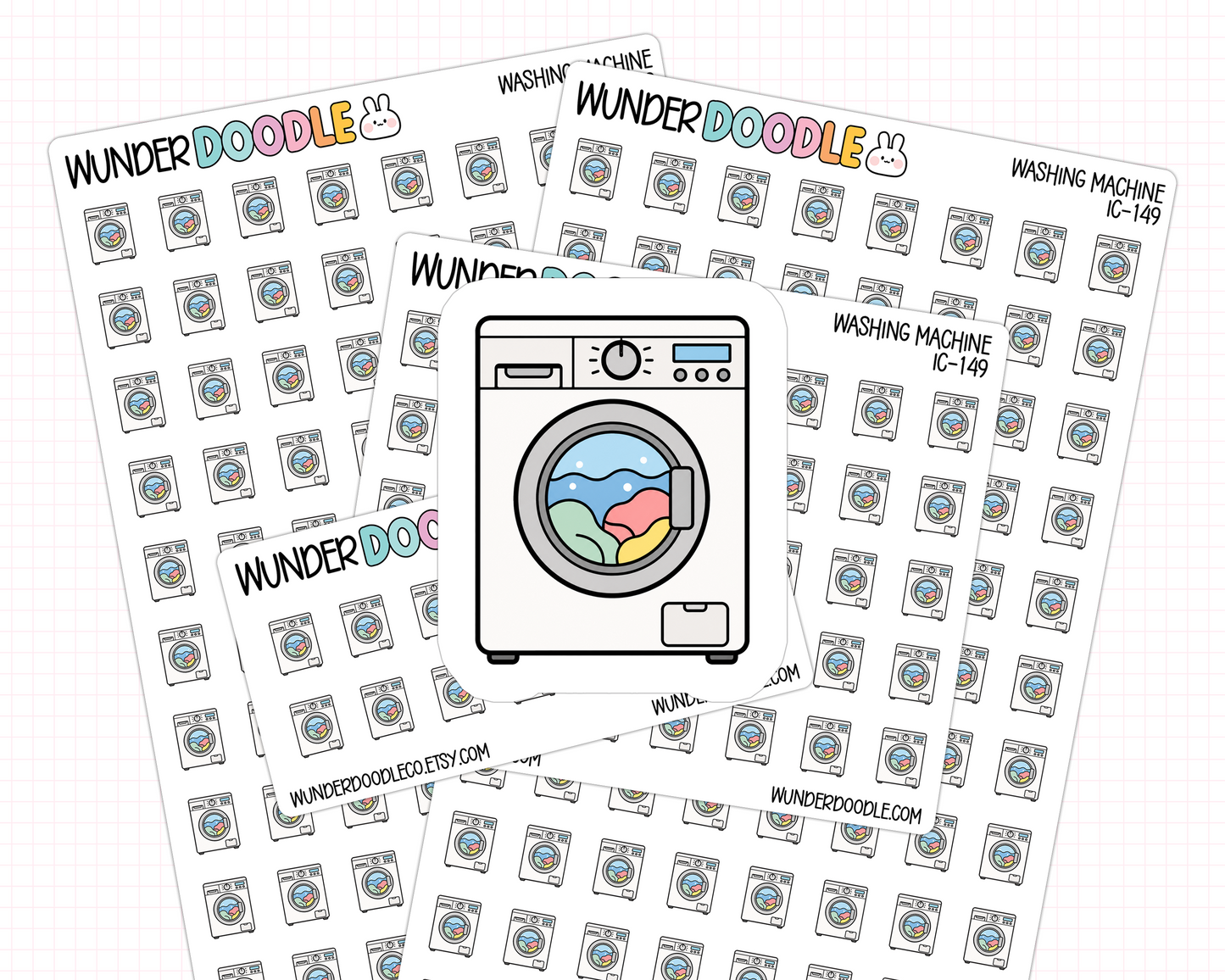 Washing Machine Planner Stickers | IC-149