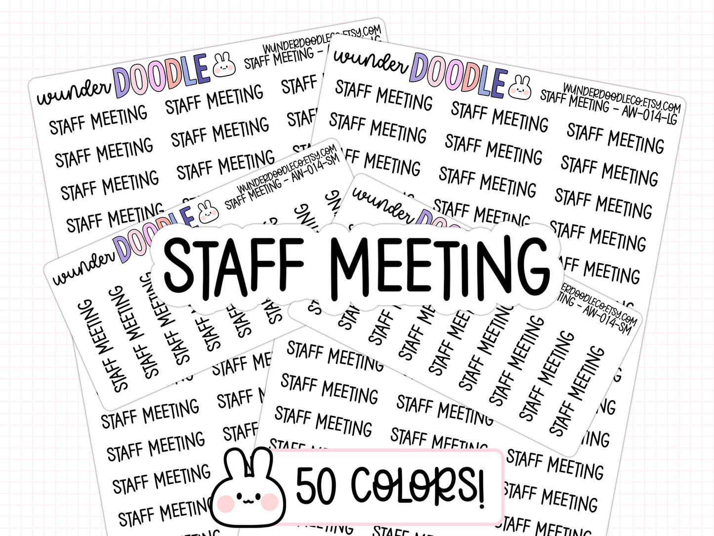 Staff Meeting Planner Stickers | AW-14