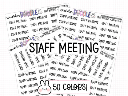 Staff Meeting Planner Stickers | AW-14