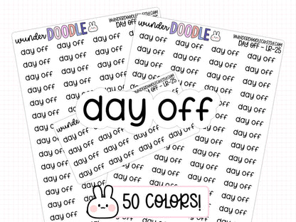 Day Off Planner Stickers | LR-025