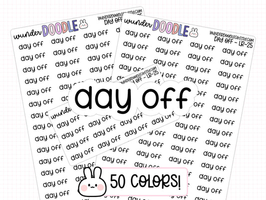 Day Off Planner Stickers | LR-025