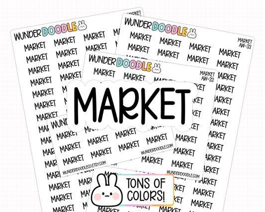 Market Planner Stickers | AW-33