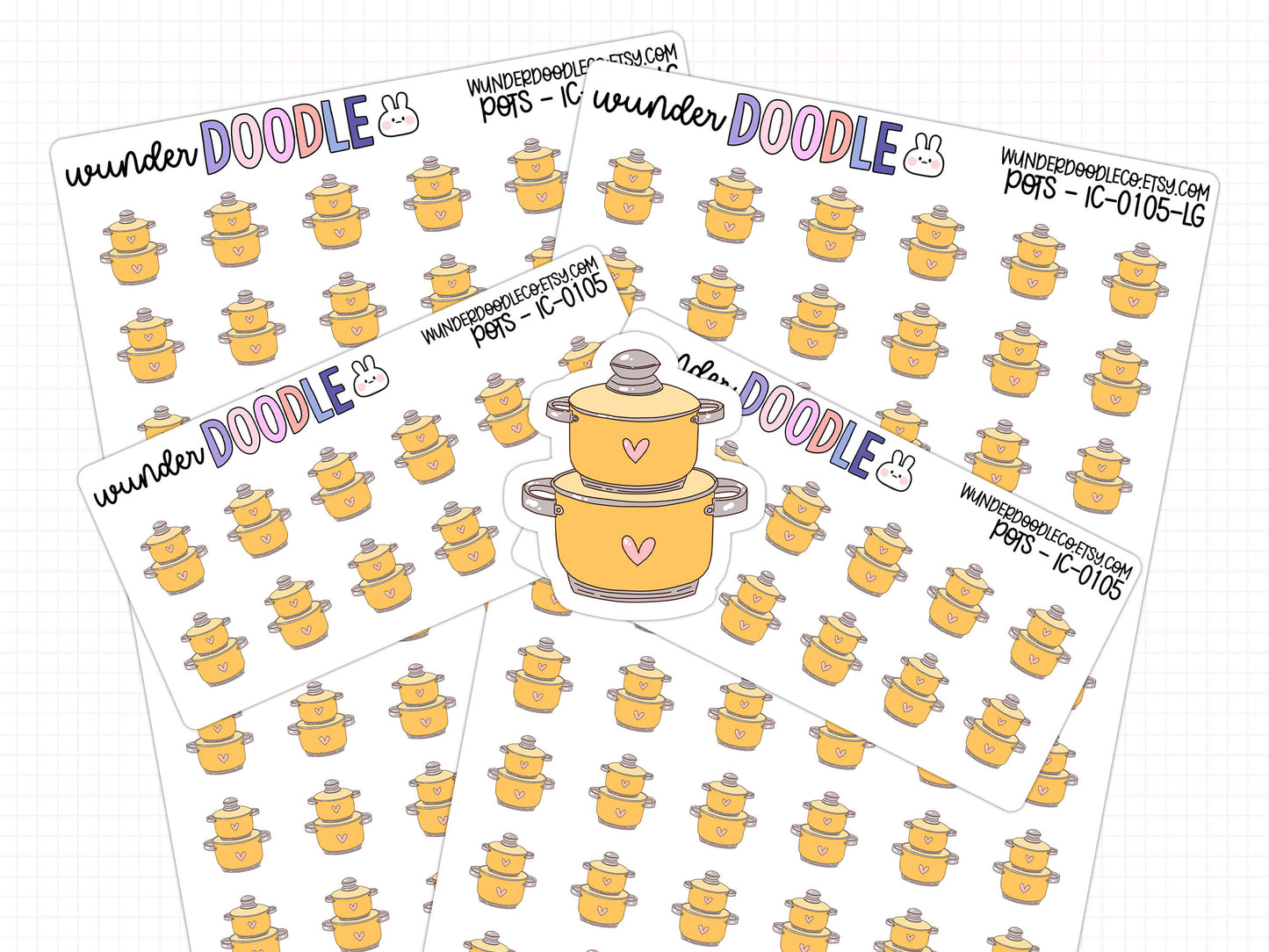 Cooking Pots Planner Stickers | IC-0105