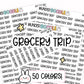 Grocery Trip Planner Stickers | AW-08