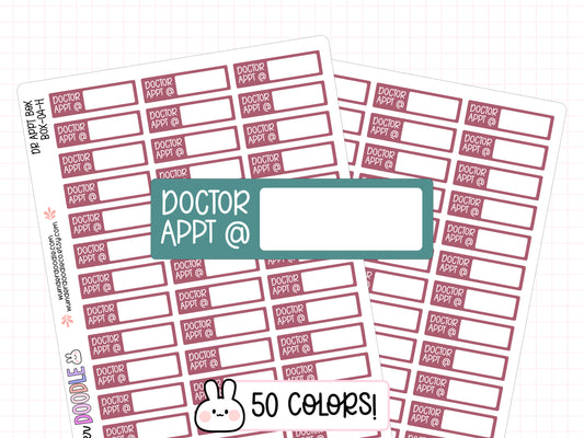 Doctor Appt Planner Stickers | BOX-04