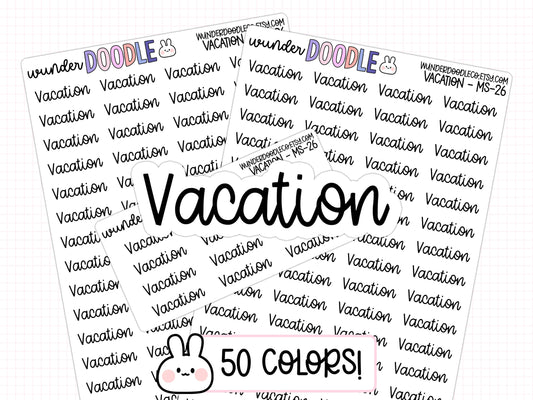 Vacation Planner Stickers | MS-026