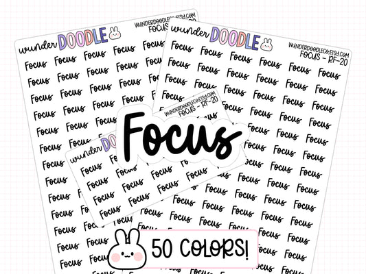 Focus Planner Stickers | RF-20