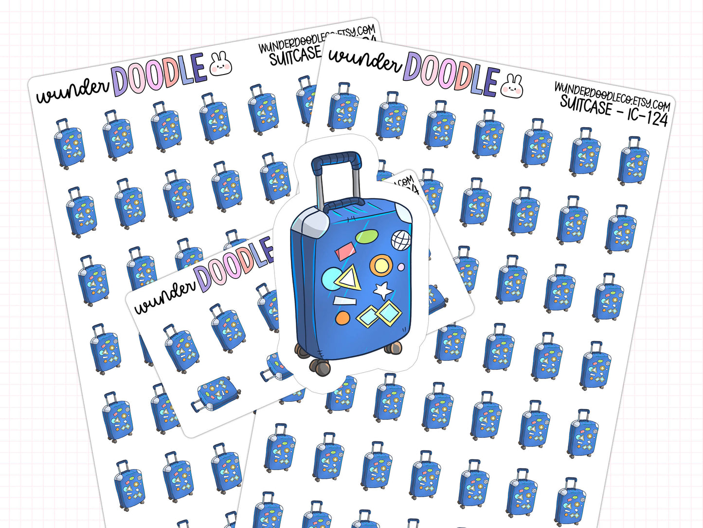 Suitcase Planner Stickers | IC-124