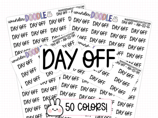 Day Off Planner Stickers | AW-03