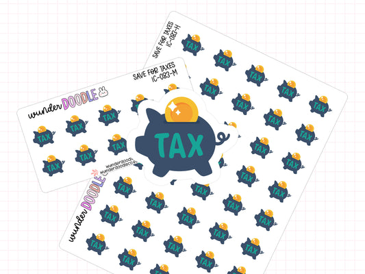 Save for Taxes Planner Stickers | IC-083