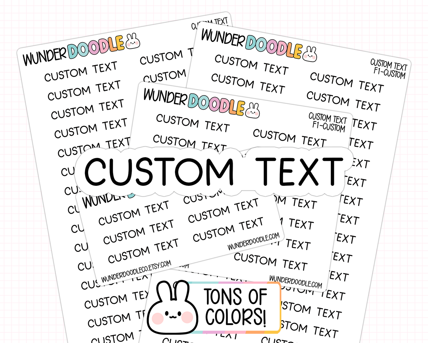 Custom Text Planner Stickers | Font F1