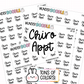 Chiro Appt Planner Stickers | BT-09