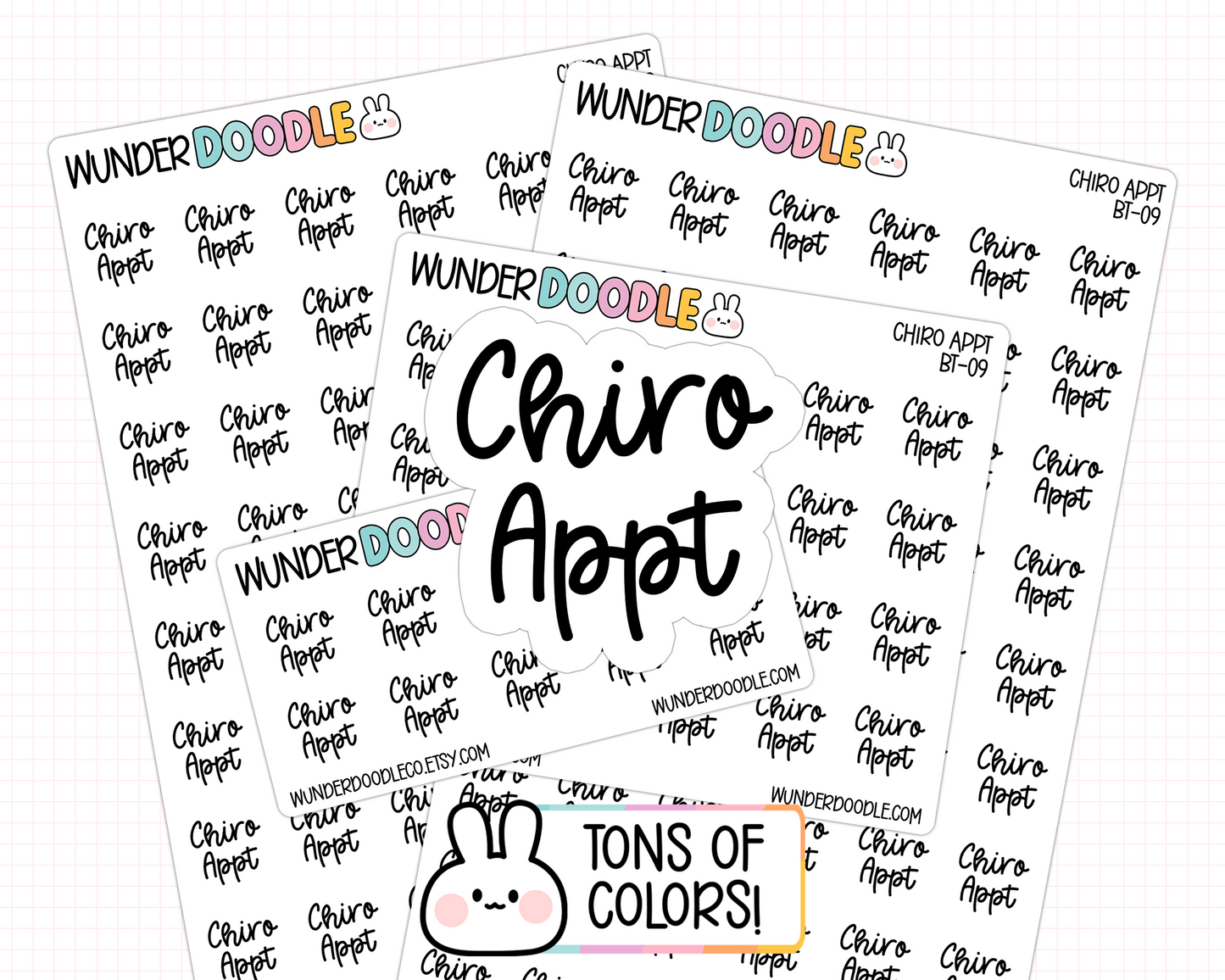 Chiro Appt Planner Stickers | BT-09
