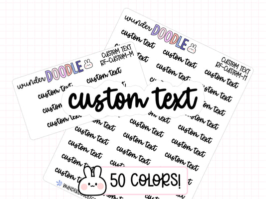 Custom Text Planner Stickers | RF-CUSTOM