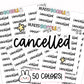 Cancelled Planner Stickers | CS-08