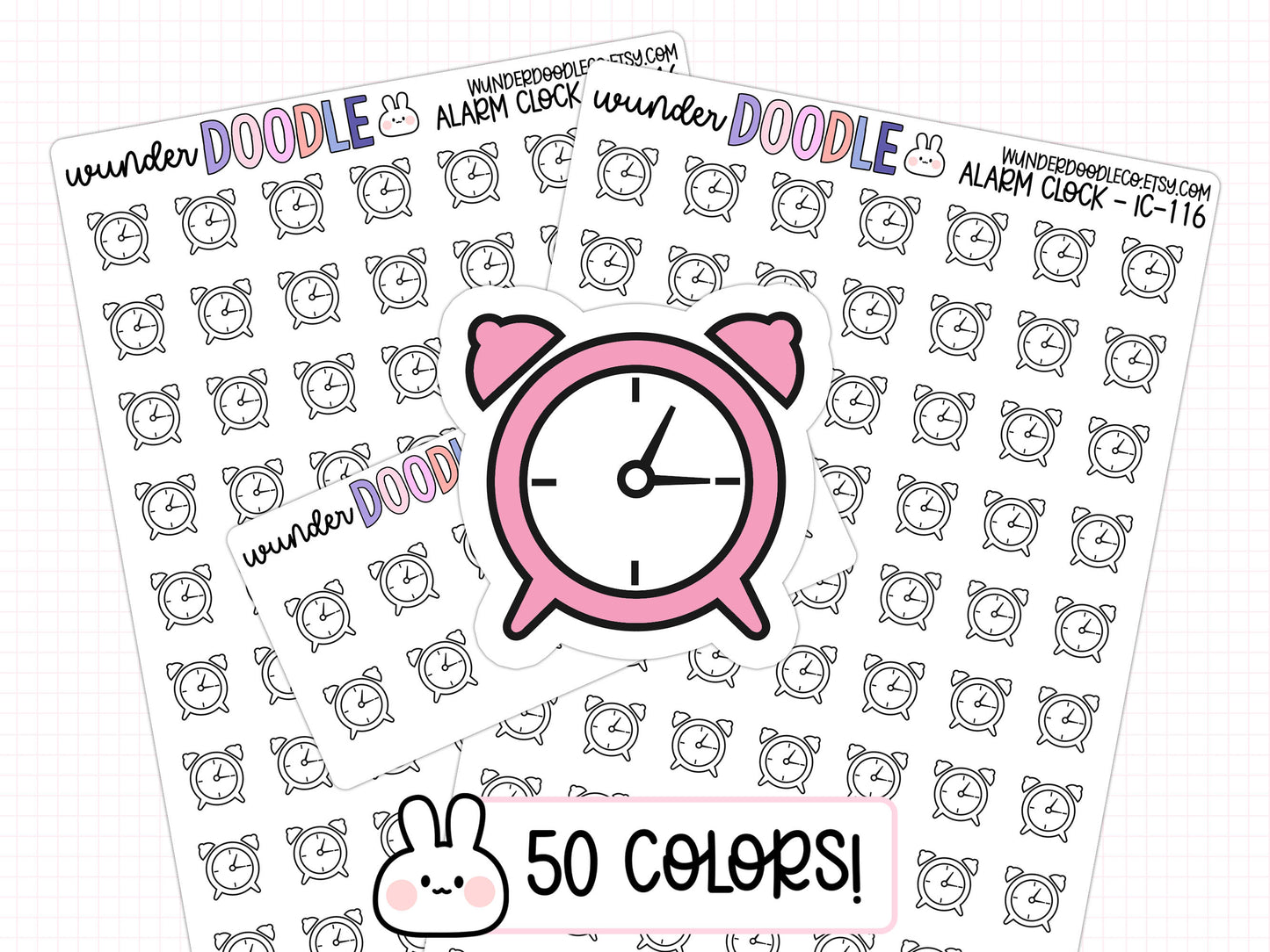 Alarm Clock Planner Stickers | IC-0116