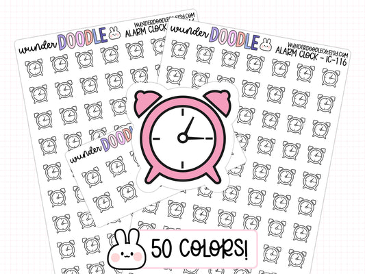 Alarm Clock Planner Stickers | IC-0116