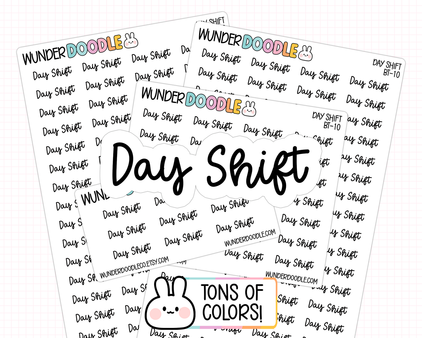 Day Shift Planner Stickers | BT-10