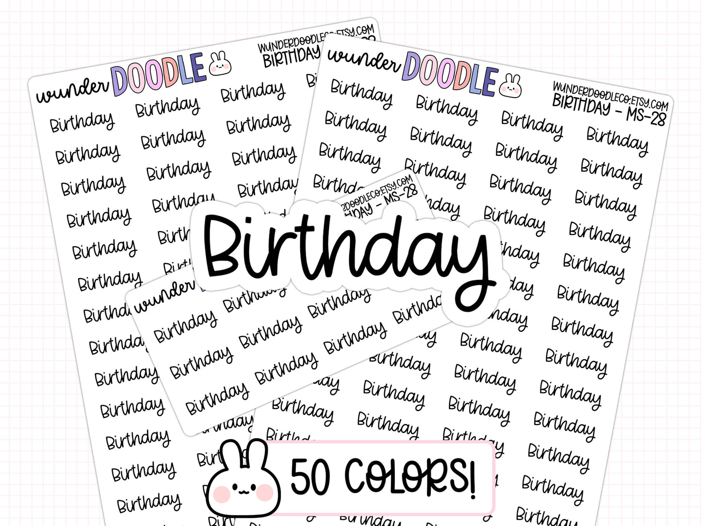 Birthday Planner Stickers | MS-028