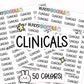 Clinicals Planner Stickers | AW-19