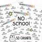 No School Planner Stickers | LR-26