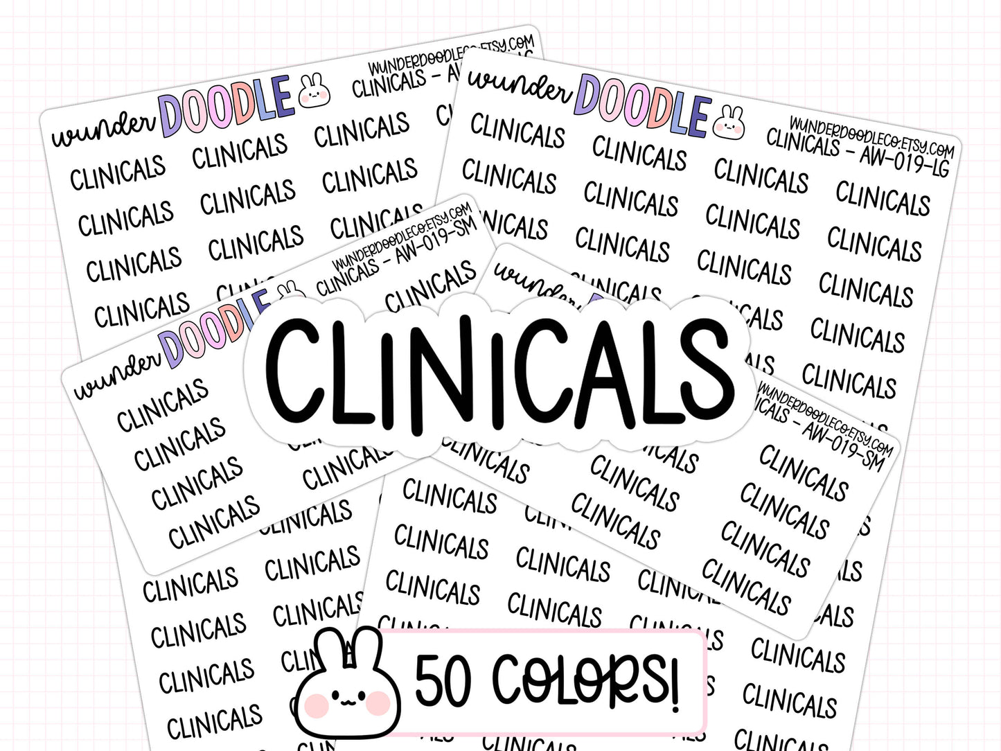 Clinicals Planner Stickers | AW-19