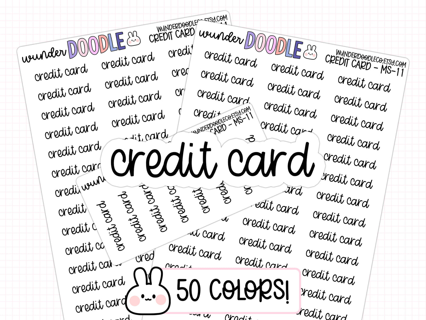 Credit Card Planner Stickers | MS-011