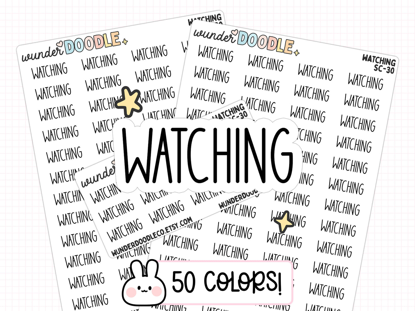 Watching Planner Stickers | SC-30