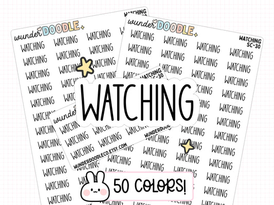 Watching Planner Stickers | SC-30