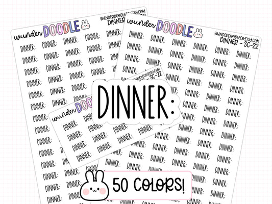 Dinner Planner Stickers | SC-22