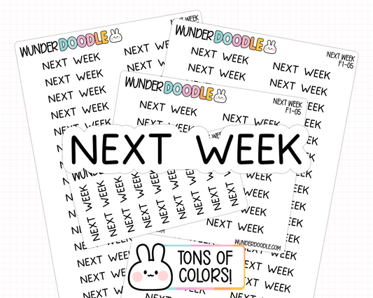 Next Week Planner Stickers | F1-05