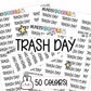 Trash Day Planner Stickers | AW-07