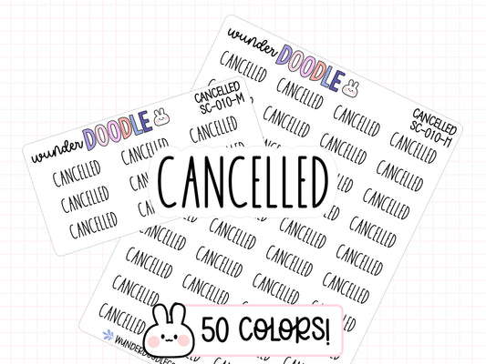 Cancelled Planner Stickers | SC-010