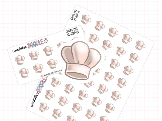 Chef Hat Planner Stickers | IC-087