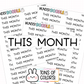 This Month Planner Stickers | F1-06