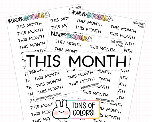 This Month Planner Stickers | F1-06