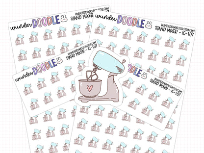 Stand Mixer Planner Stickers | IC-0107