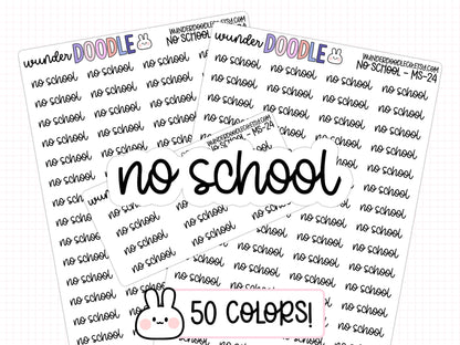 No School Planner Stickers | MS-024