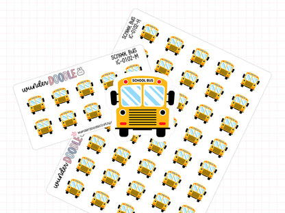 School Bus Planner Stickers | IC-0102